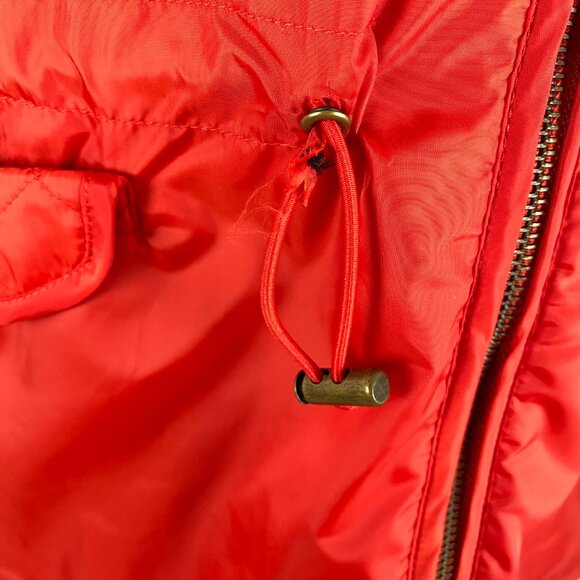 Brooks Brothers Quilted Vest Jacket Size 16 Red Full Zip Flawed NWT CJ-1744 - Picture 7 of 14